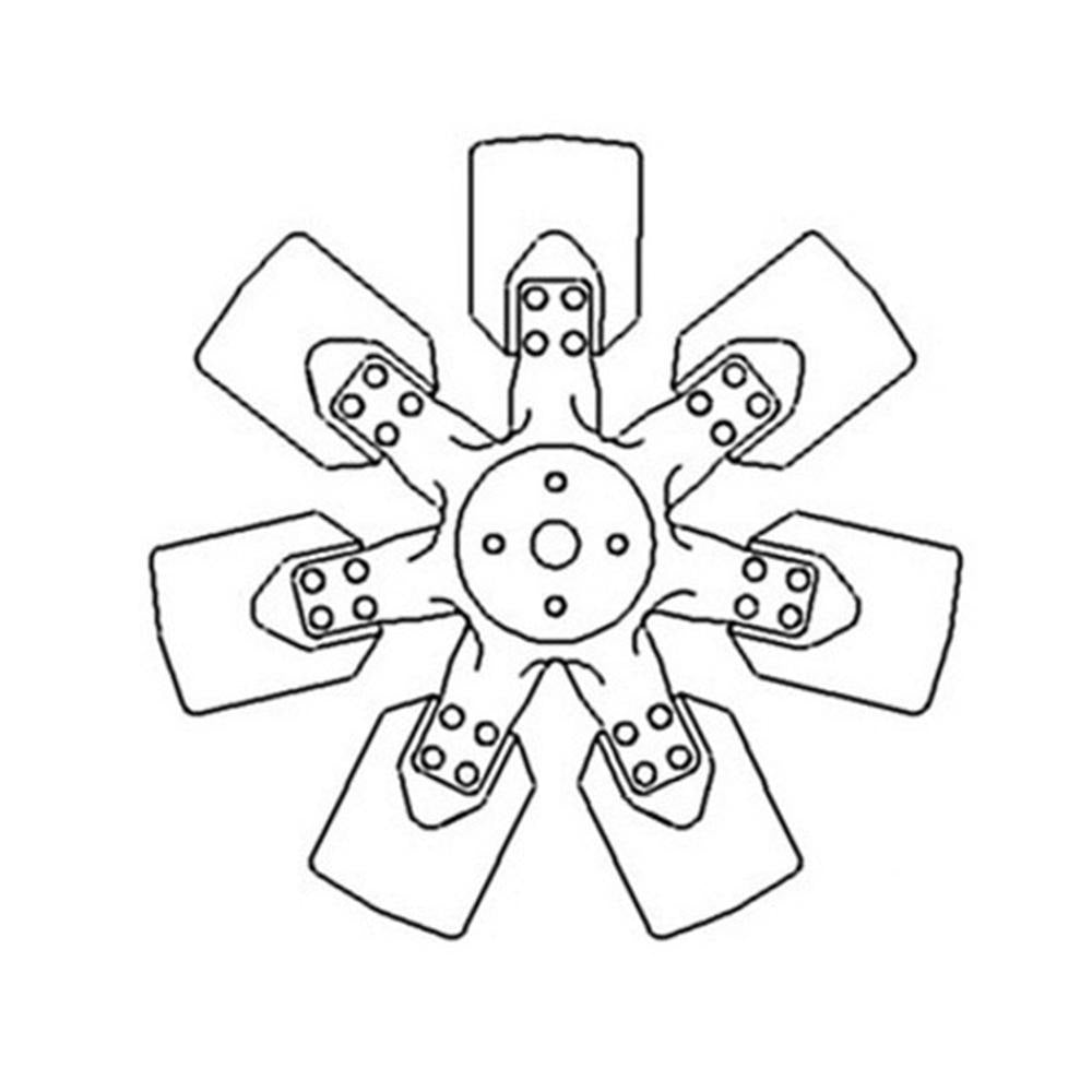 66797 Fan 7 Blade 87010708 Fits Ford
