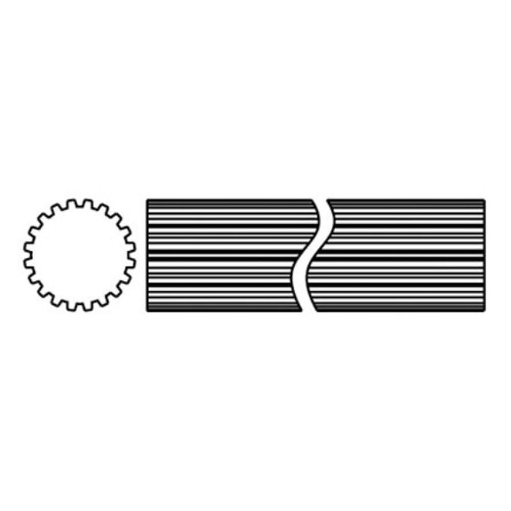 D442720 3 ft Long 20 Spline 1-11/16" Splined Shaft 35 44 55 Domestic Series