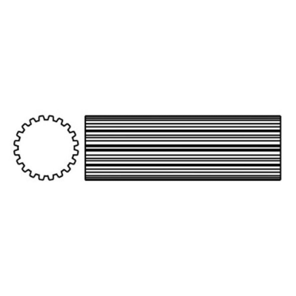 D442720 3 ft Long 20 Spline 1-11/16" Splined Shaft 35 44 55 Domestic Series