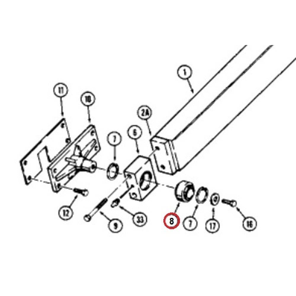 D51018 Self Aligning Beam Assembly Bushing Fits Case 1150B 1150C