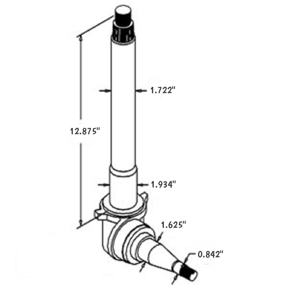 Right Hand Spindle Fits Ford/New Holland Replaces 83908153