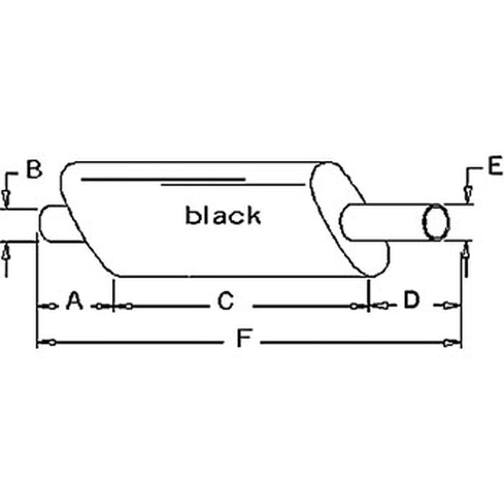 D5NN5230E Muffler Fits Ford New Holland Tractor 2000 3000 4000 5000 4-1/2"
