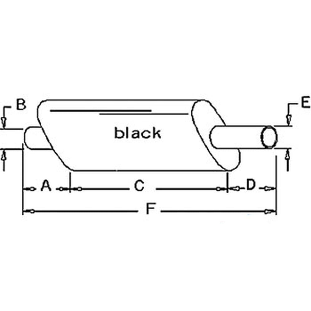 D5NN5230S New Black Vertical Muffler Fits Ford/New Holland Tractor 8700 T