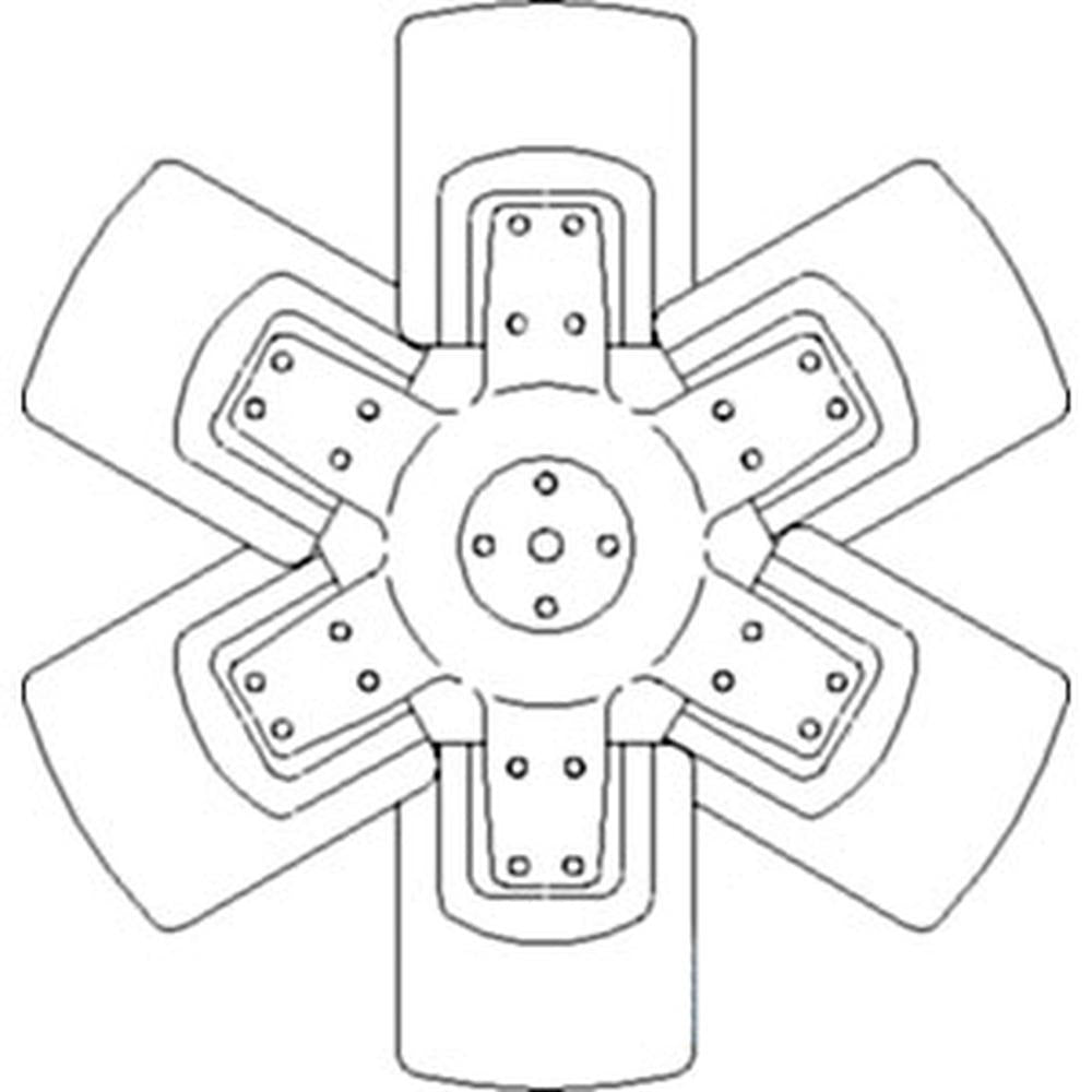 D5NN8600G 6 Blade Fan Fits Ford New Holland TW10 TW20 TW30 9700 0.625" Pilot Hole