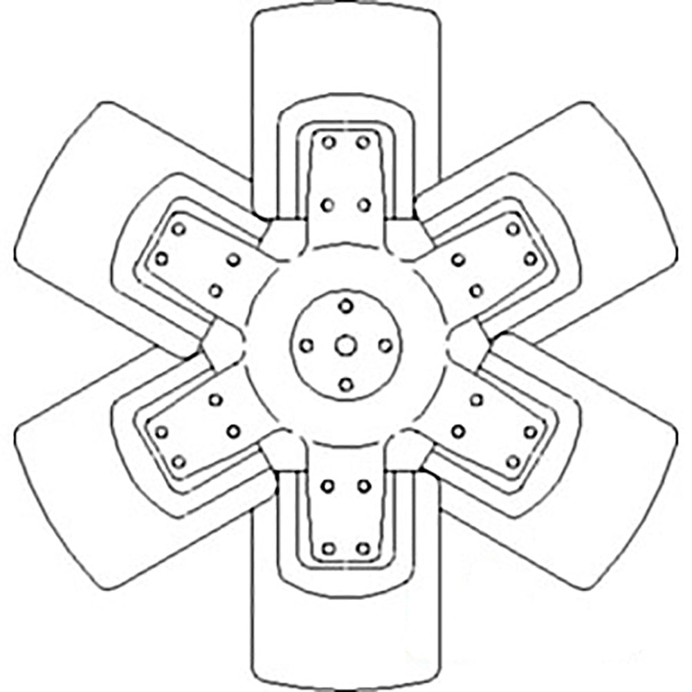 D5NN8600G 6 Blade Fan Fits Ford New Holland TW10 TW20 TW30 9700 0.625" Pilot Hole