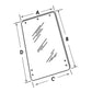 WN-D5NN9425722B-PEX Glass, Side Fits Ford/New Holland 233 234 2600 2600N 26