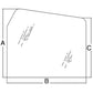 Cab Glass - Upper Left Hand Rear Fixed Window Fits Ford 6600 6610 D6NN9442006E