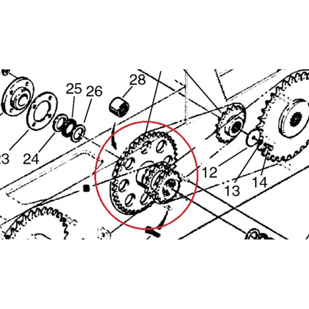 D76529 Chain Drive Sprocket Fits Case-IH Skid Steer Loader 1845C 1845 1845B
