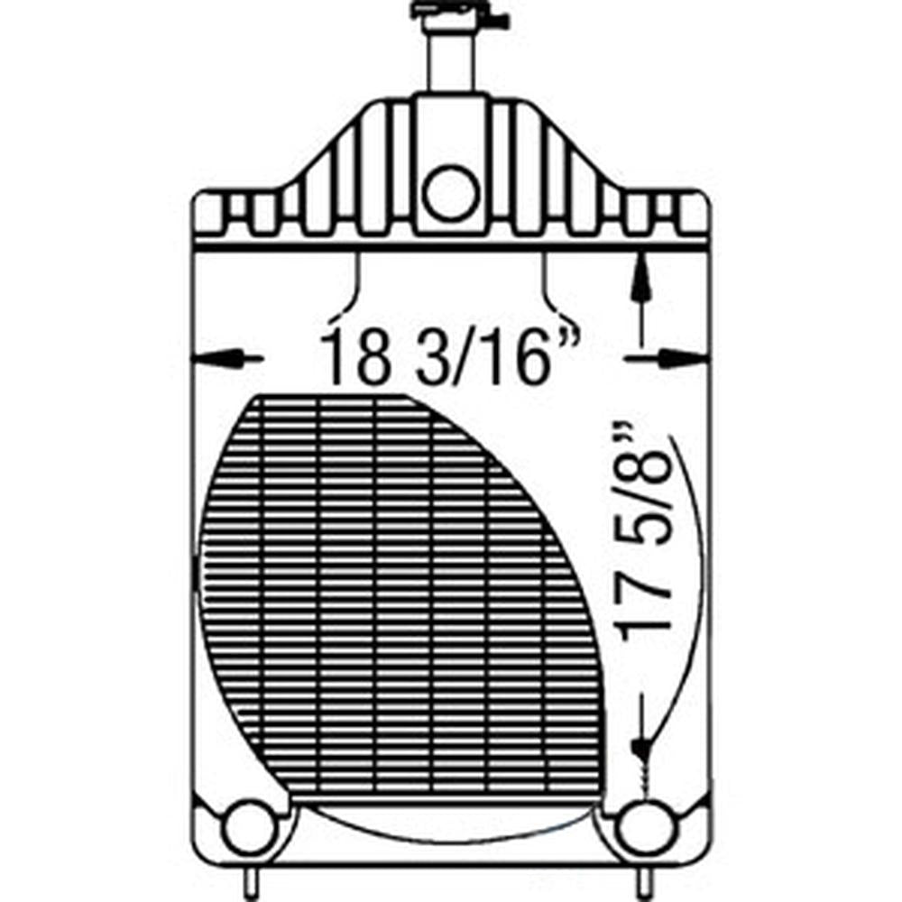 WN-D89103-PEX Radiator Fits Case 580C w/ Shroud