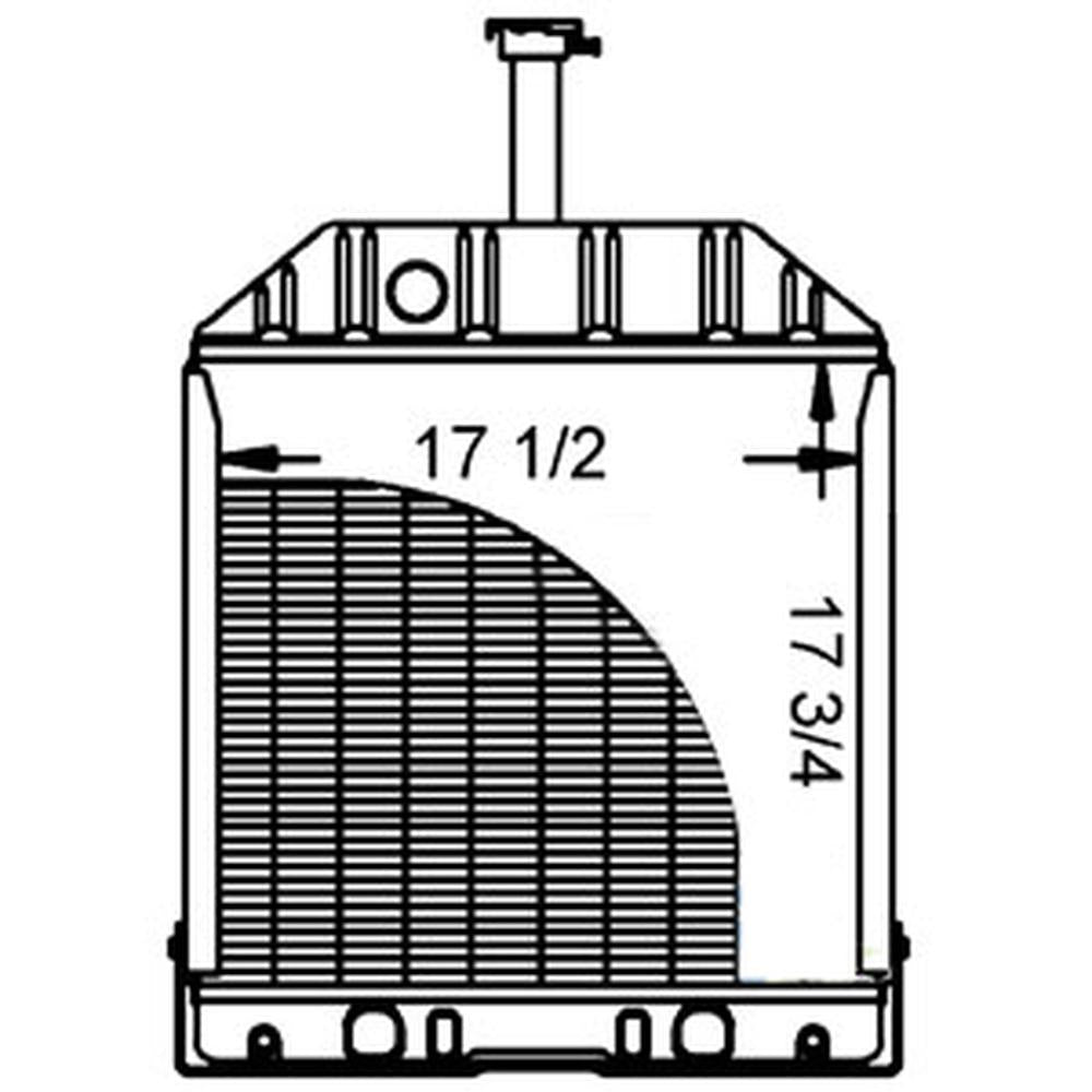 219860 Radiator - - 17 3/4 x 18 1/4 x 2 Fits Ford/New Holland