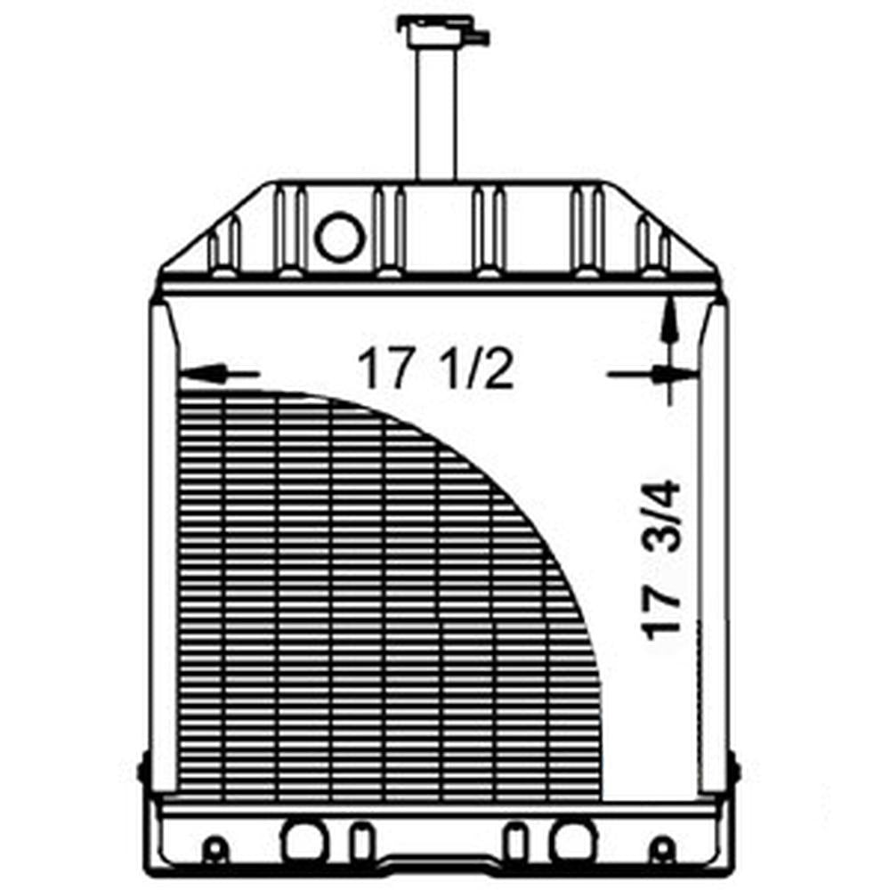 D8NN8005BB Radiator with Oil Cooler Fits Ford Industrial 550 555 555A 555B