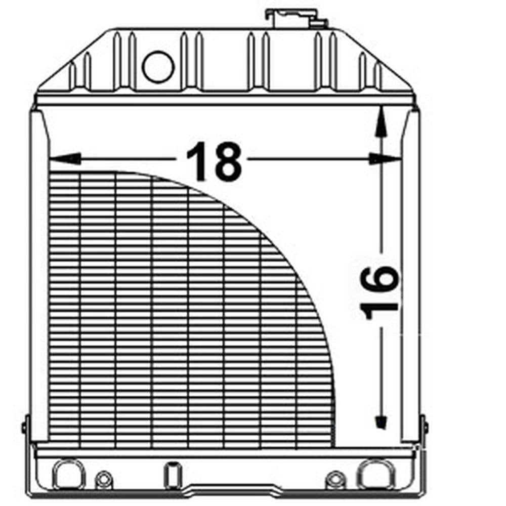 Radiator Fits Ford New Holland 231 233 250C 333 340 420 445 3000 4000 D8NN8