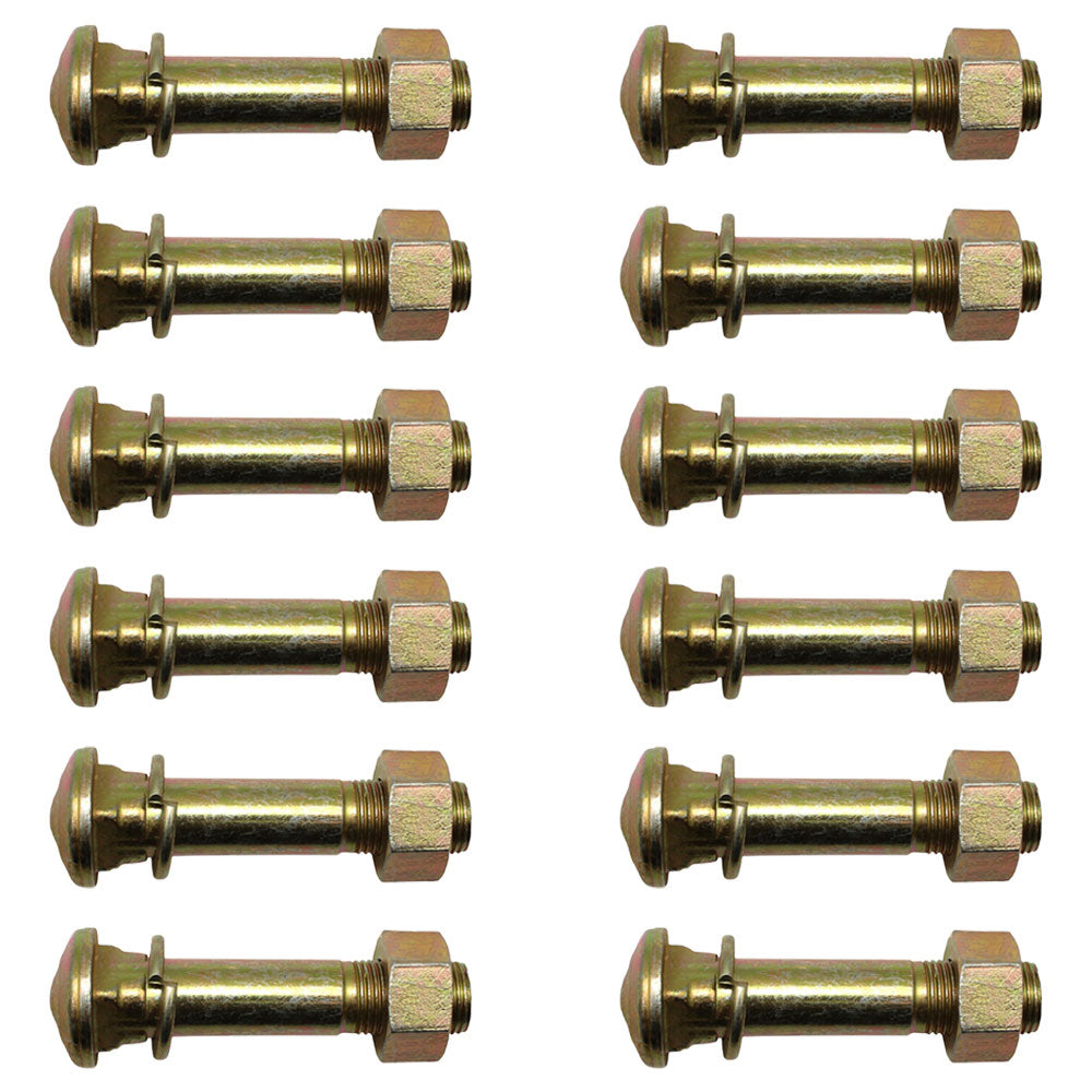 Qty 12: Wheel Stud w/ Washer & Nut  Fits David Brown Replaces 370938S36