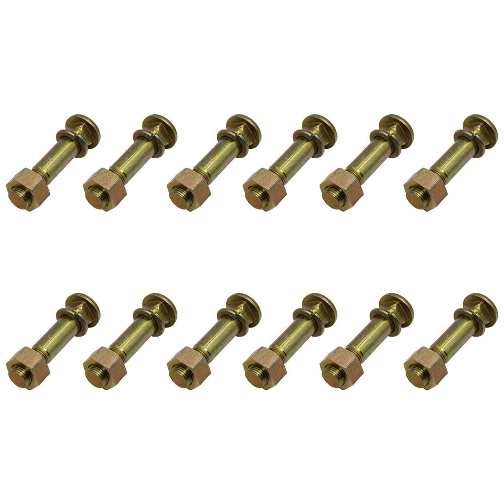 Qty 12: Wheel Stud w/ Washer & Nut  Fits Allis Chalmers Replaces D9NN1N012CA