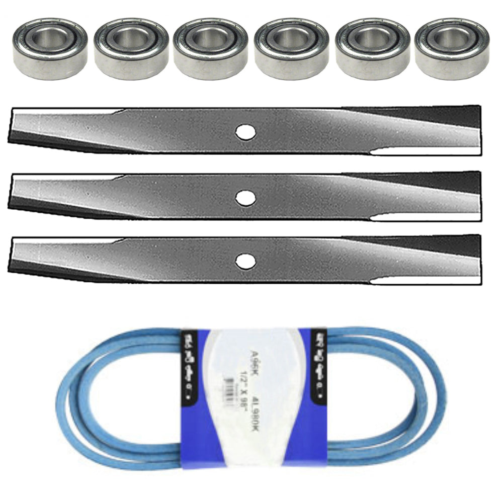 Deck Kit Bearings Blades Belt Fits John Deere 46" 48" mower 300 314 316 317 318