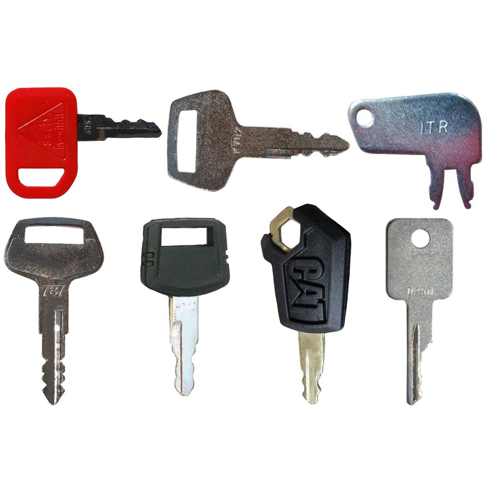 8 Pc. Heavy Equipment Key Set Fits Caterpillar Replaces 5P-8500
