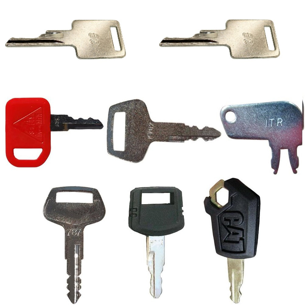 8 Pc. Heavy Equipment Key Set Fits John Deere Replaces JDS