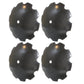 Four (4) Disc Blades 20" Notched Fits 1" - 1 1/8" Axle Fits Many Brands