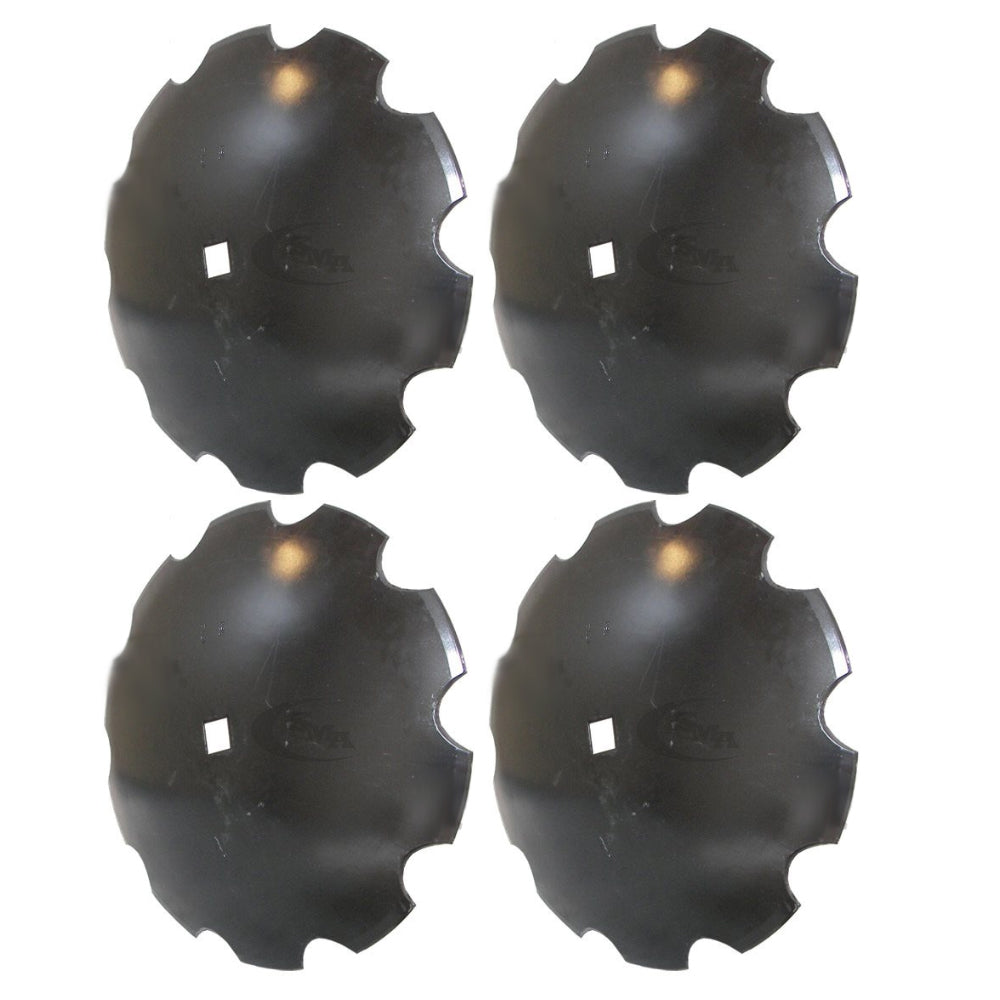 Four (4) Disc Blades 20" Notched Fits 1" - 1 1/8" Axle Fits Many Brands