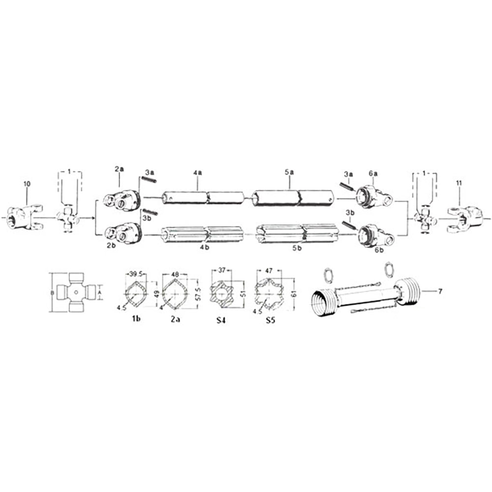 Cross & Bearing Kit Fits Ford/New Holland Replaces 734264