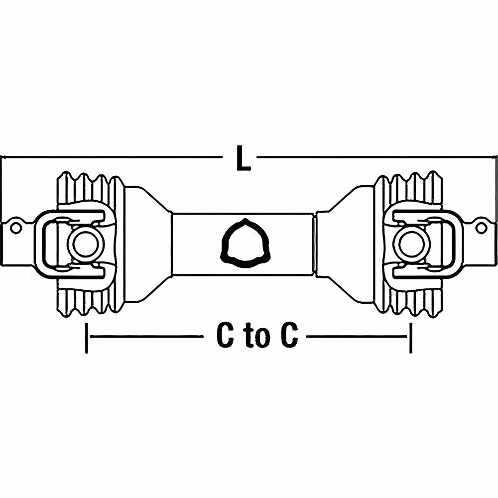 Driveline with 1-3/8" 6 Spline QD Yokes Fits Universal Products Models 14006135