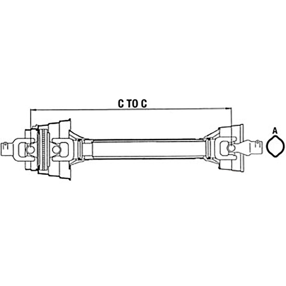 Complete Constant Velocity Shaft fits New Idea Round Baler w/ CV 483, 484
