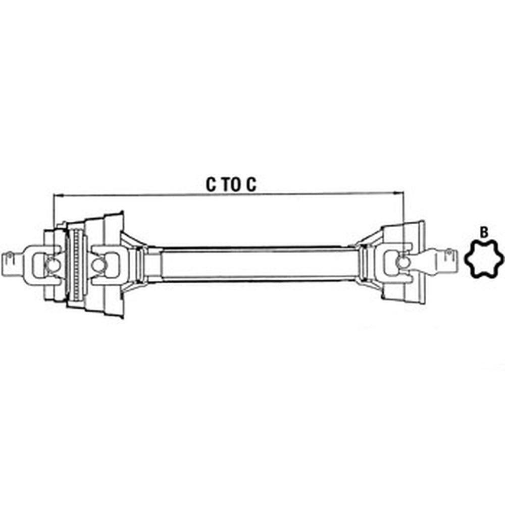 BW15803 Constant Velocity Driveline PTO Fits John Deere Rotary Cutter CX20 HX20