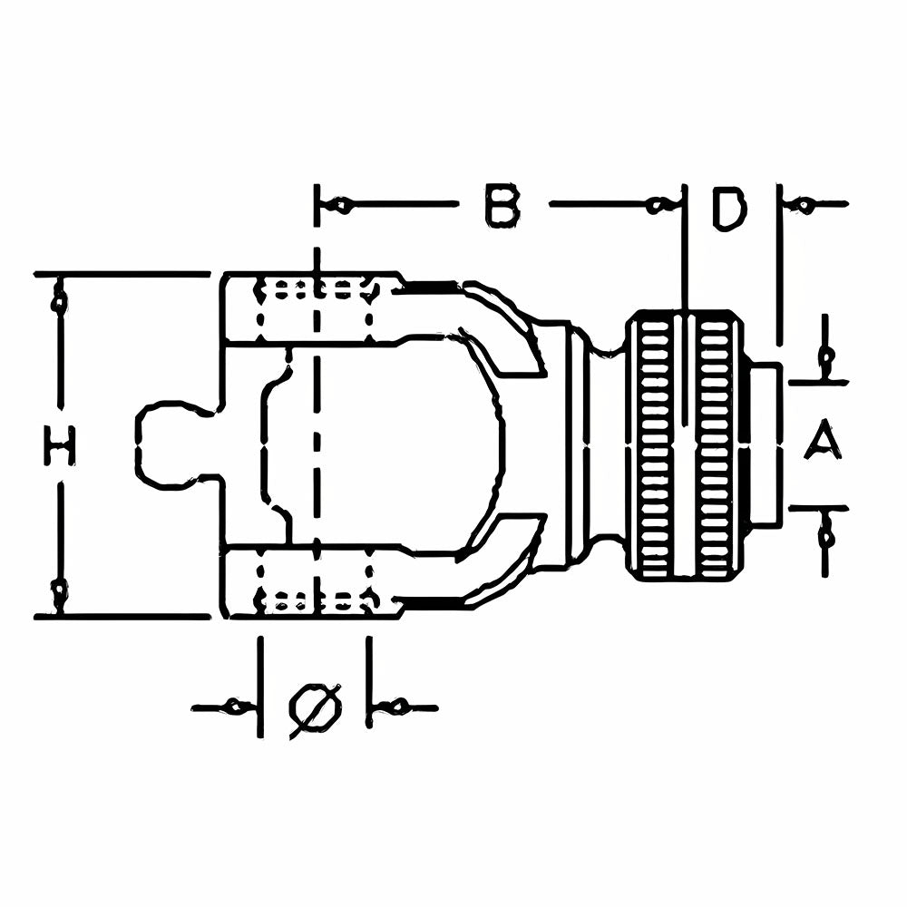AW33099 CV Ball Collar Yoke Fits John Deere Rotary Cutter 1018
