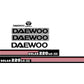 Daewoo Solar 220LC-III Excavator Decal Set