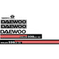 Daewoo Solar 330LC-III Excavator Decal Set