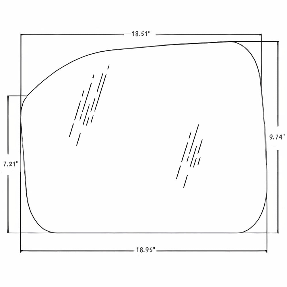 E0NN9400246BA New RH Lower Front Glass Fits Ford/New Holland Tractor 2600 2