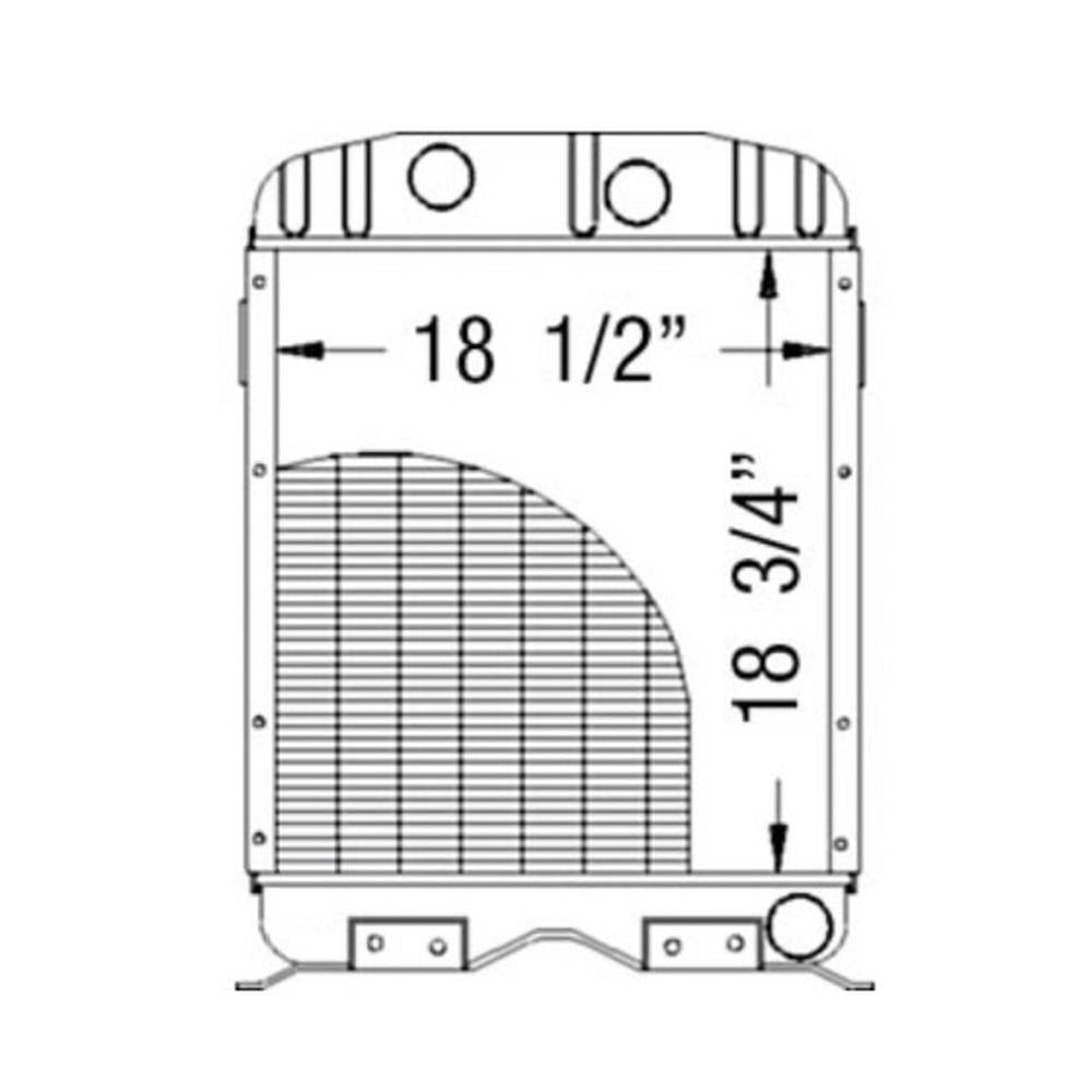 E1ADKN8005E Major & Power Major Radiator Fits Ford/New Holland Tractor