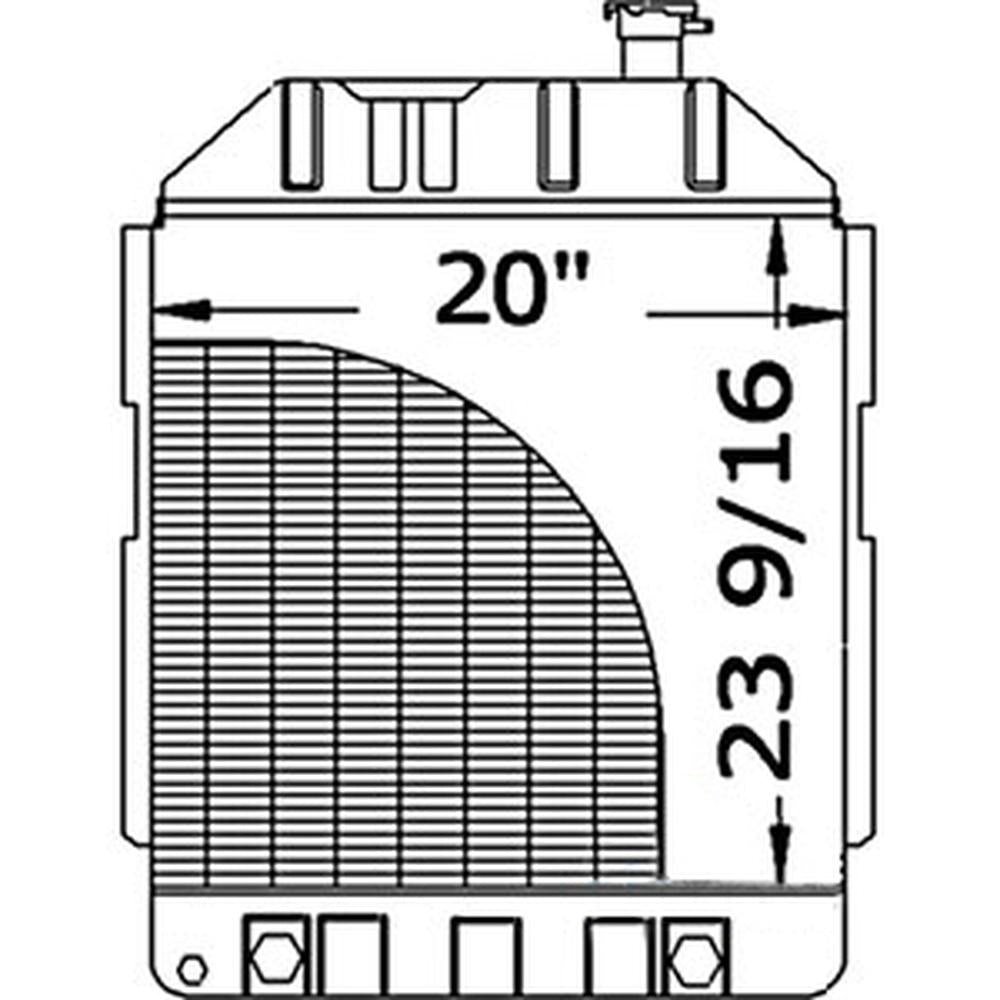 E1NN8005BD15M Fits Ford Radiator 7910 Late 8210 w/ Oil Cooler