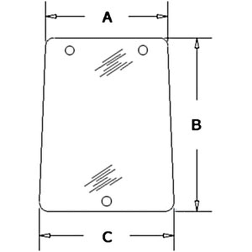 Cab Glass - Side Window Tinted Right Hand or Left Hand Fits Ford 6610 83952226
