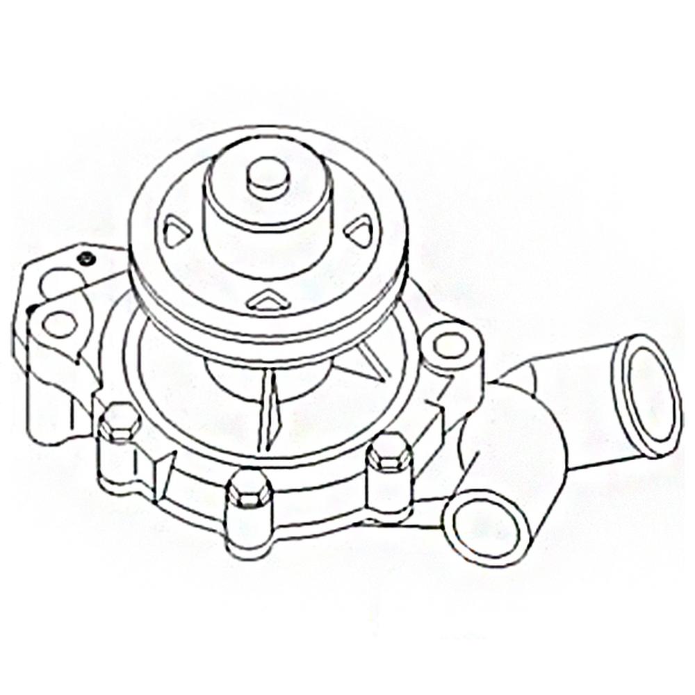 E6NN8501AC Water Pump with Backplate Fits Ford New Holland TW15 7810 8210