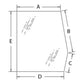 Left Hand Upper Door Glass Fits Ford/New Holland Replaces E7NN94297N17AA