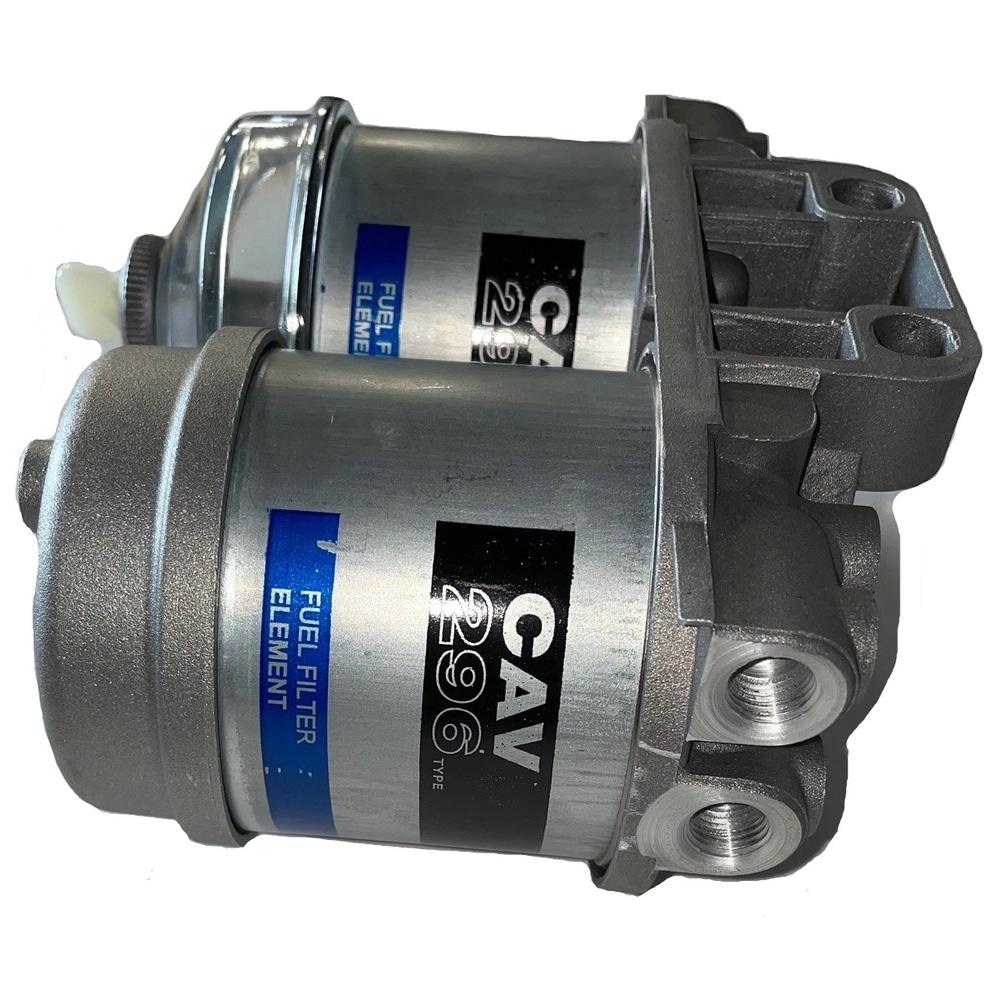 CAV Style Dual Fuel Filter Assy Fits Ford Tractors 4600, 5600, 5700, 6600, 6700+