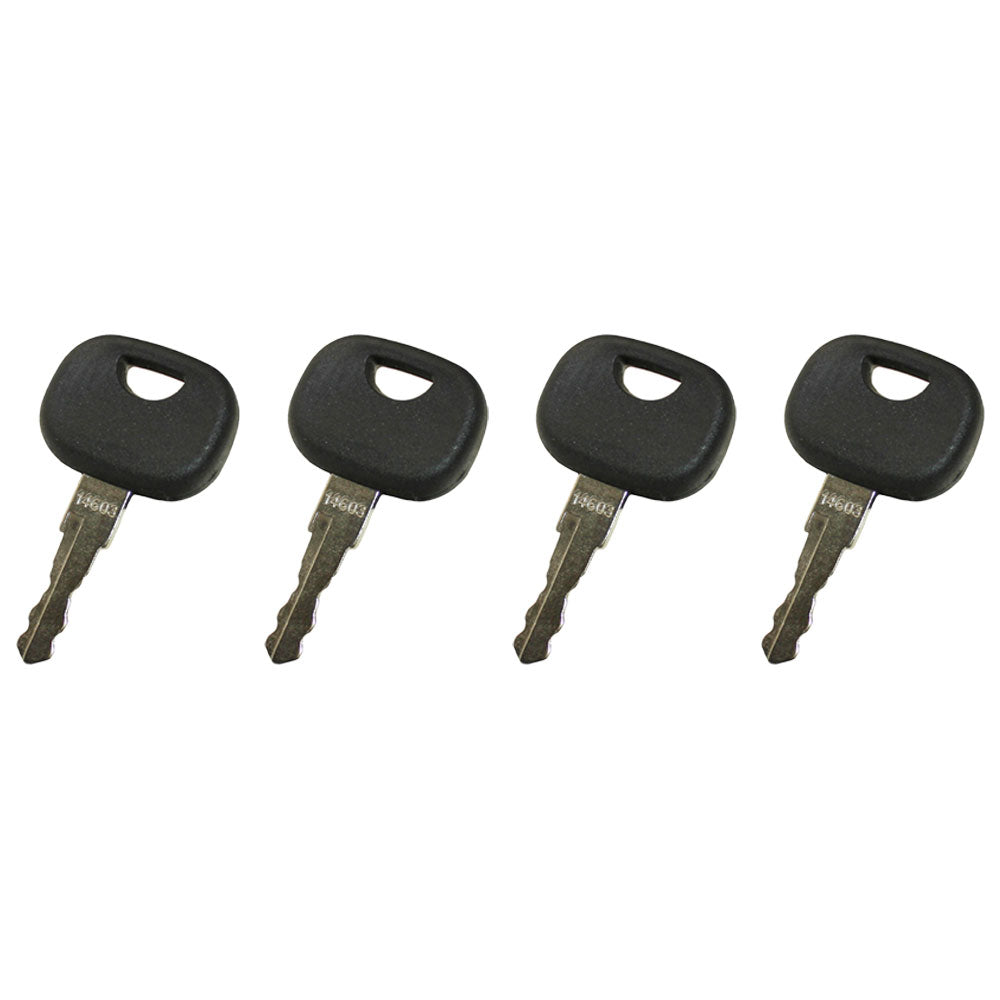 4 Pcs 14603 Stamped Key Fits Ford/New Holland Backhoe Models