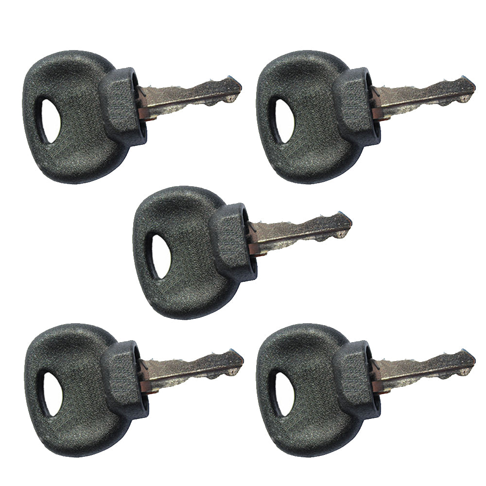 (5) Ignition Keys with Dust Skirt 14707 For Bomag Roller & Compaction Equipment