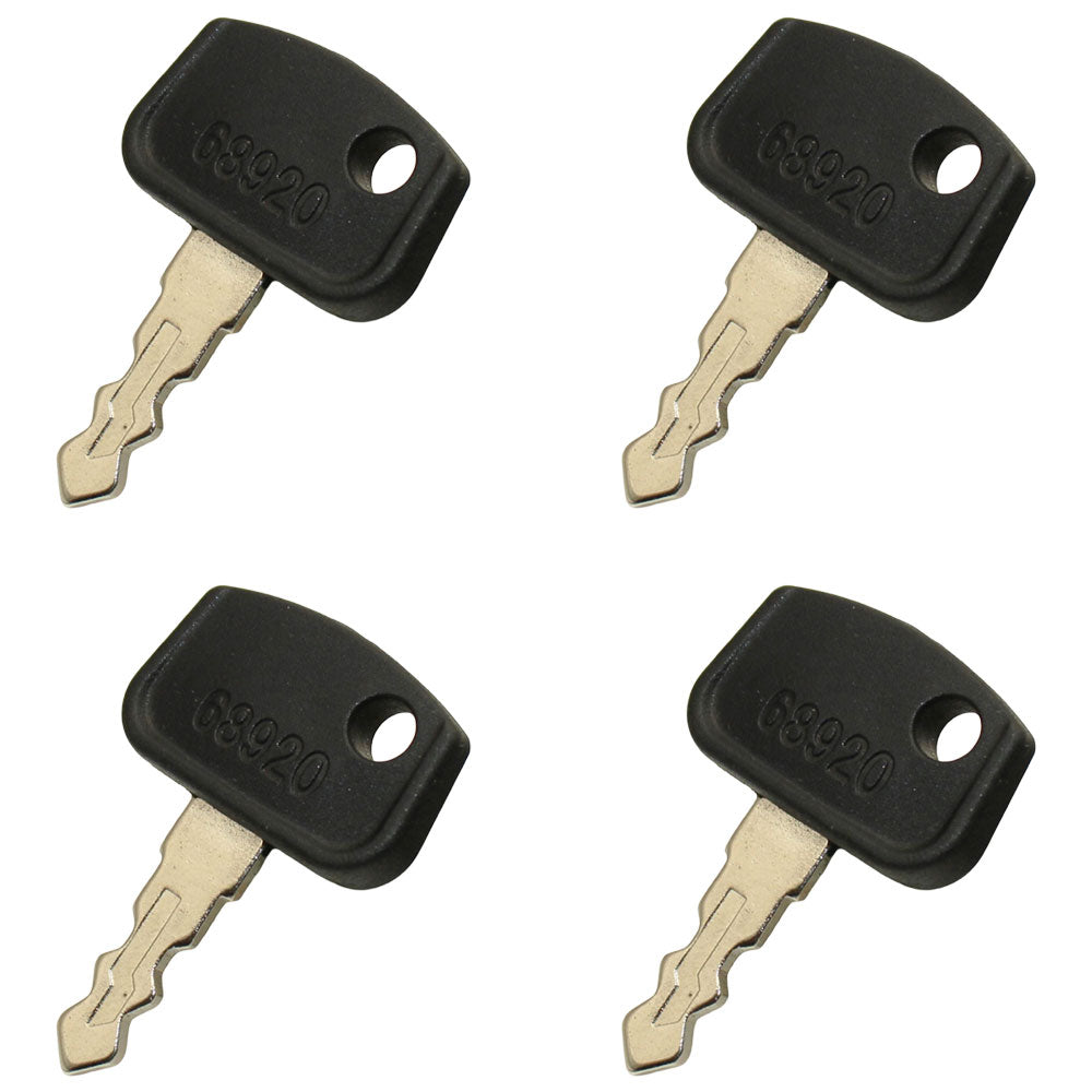 (4) RTV 500 900 1140 Fits Kubota Tractor Ignition Keys 68920 Free Shipping