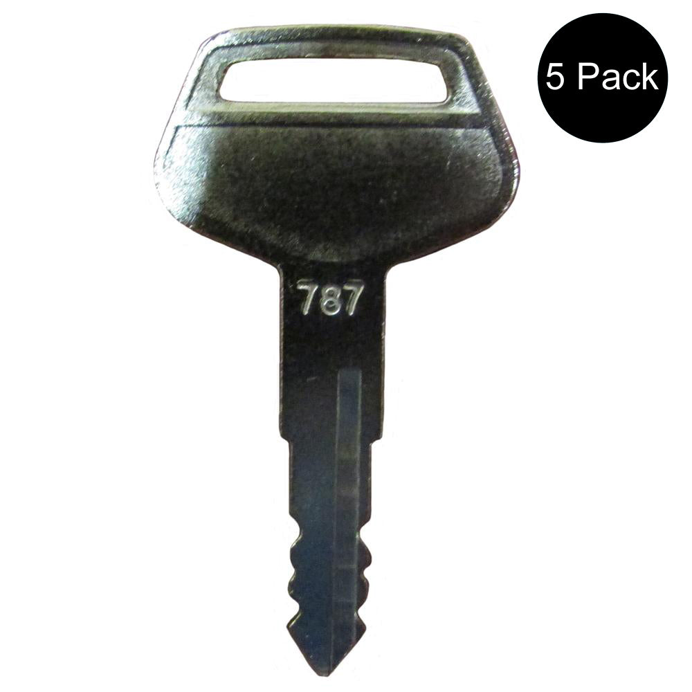 (5) Komatsu Keys # 787 for Excavator Dozer Loader and Heavy Equipment