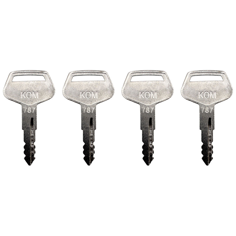 4PK 787 Key for Komatsu Heavy Equipment Excavator Dozer Loader Backhoe Starter