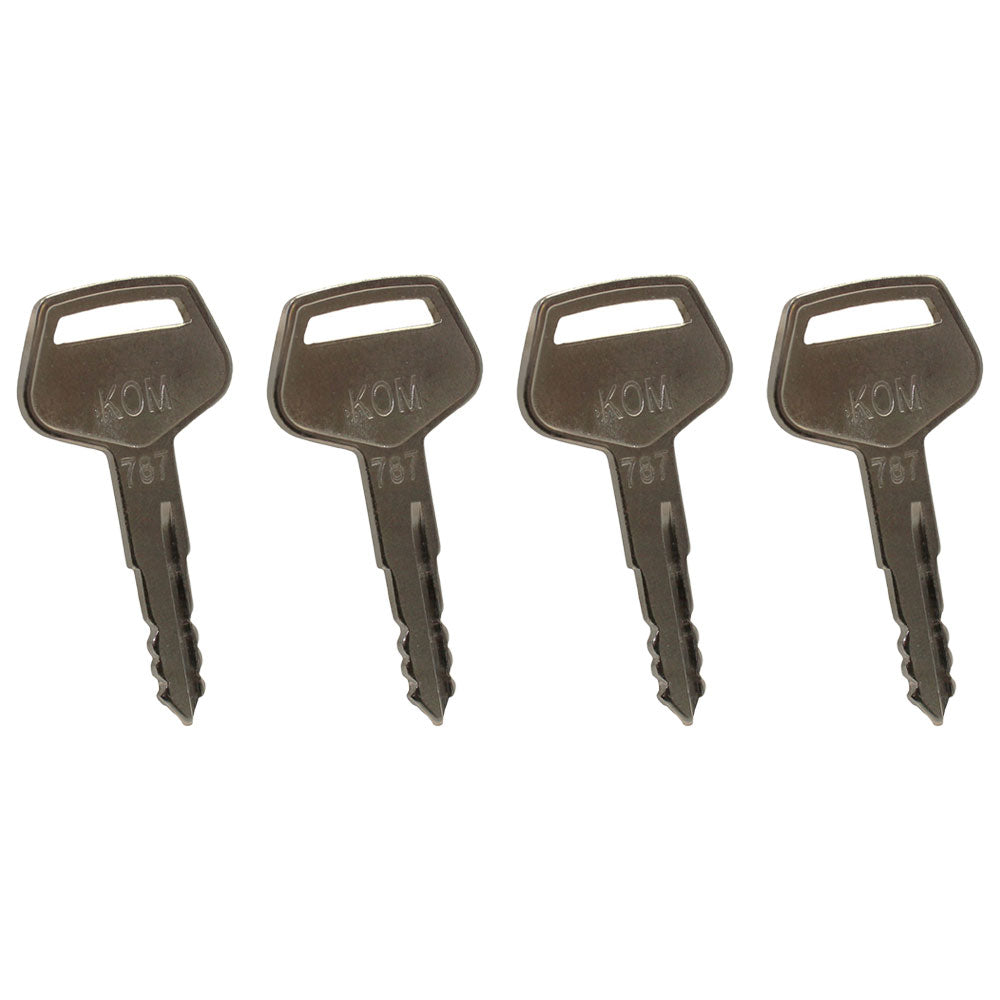 4PK 787 Key for Komatsu Heavy Equipment Excavator Dozer Loader Backhoe Starter