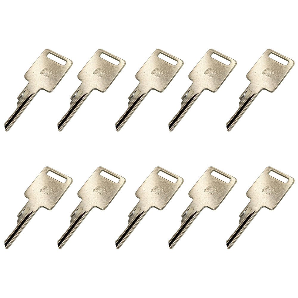 (10) Heavy Equipment Keys Fits Case Fits Bobcat Skid Steer Backhoe Equipment