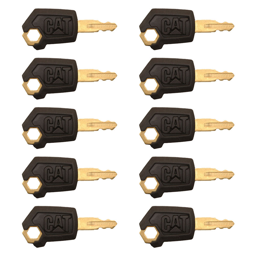 Qty 10: Ignition Key - New Style Fits Caterpillar Replaces 0310-072