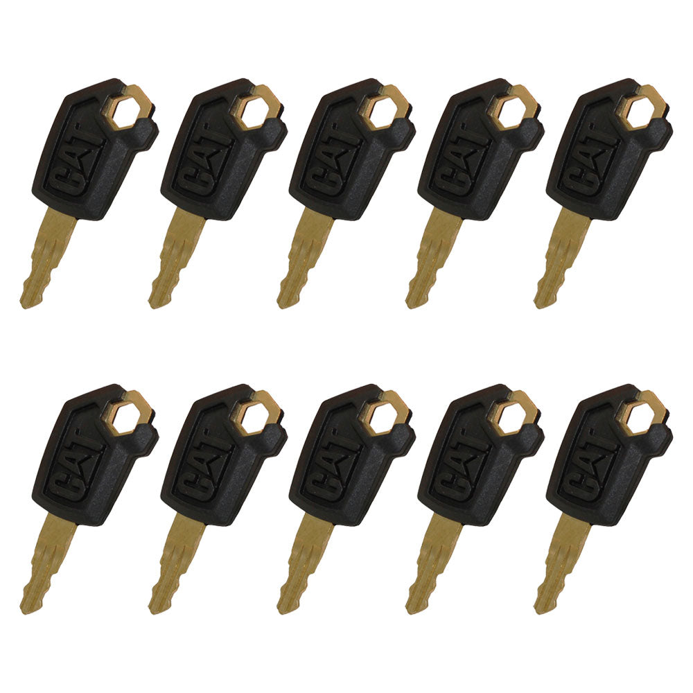 Qty 10: Ignition Key - New Style Fits Caterpillar Replaces 0310-072