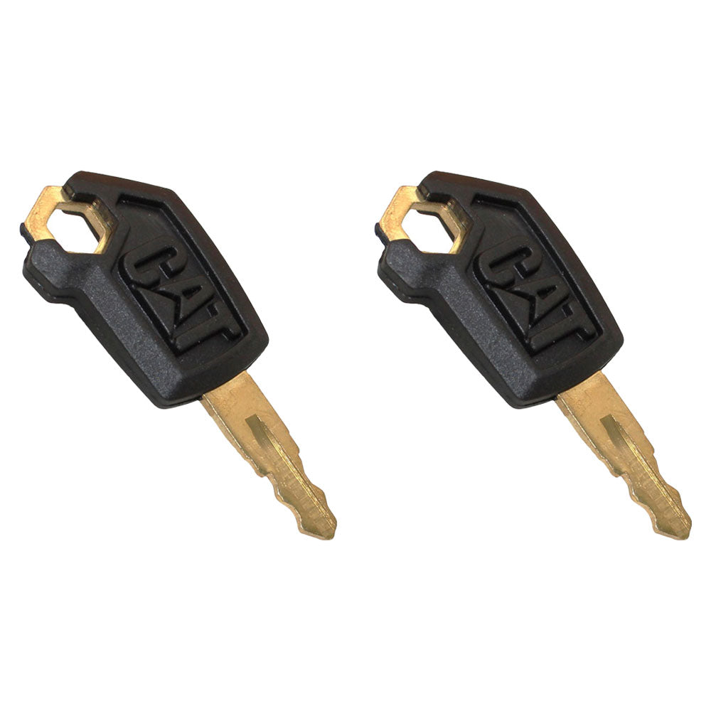 (2) Heavy Equipment Ignition Keys 5P8500 New Style Fits CAT Fits Caterpillar