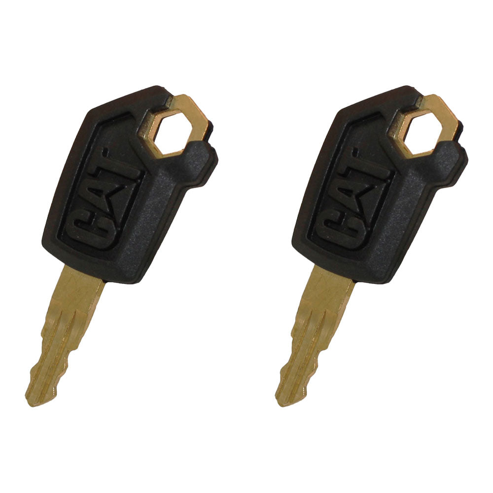 2 Keys Fits CAT Fits Caterpillar Dozer Excavator Crawler Skid Steer Heavy Equip