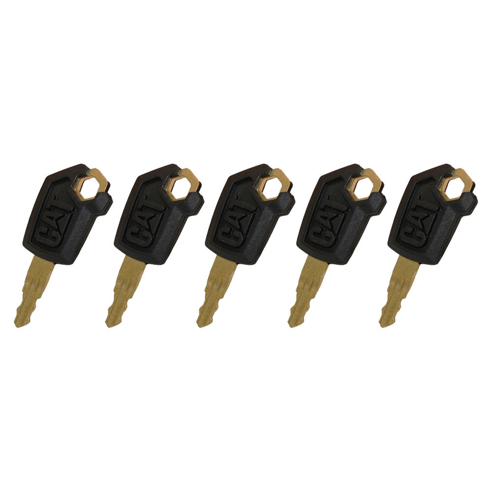 (5) Heavy Equipment Keys 5P8500 New Style Fits Caterpillar Fits CAT -- Free Ship