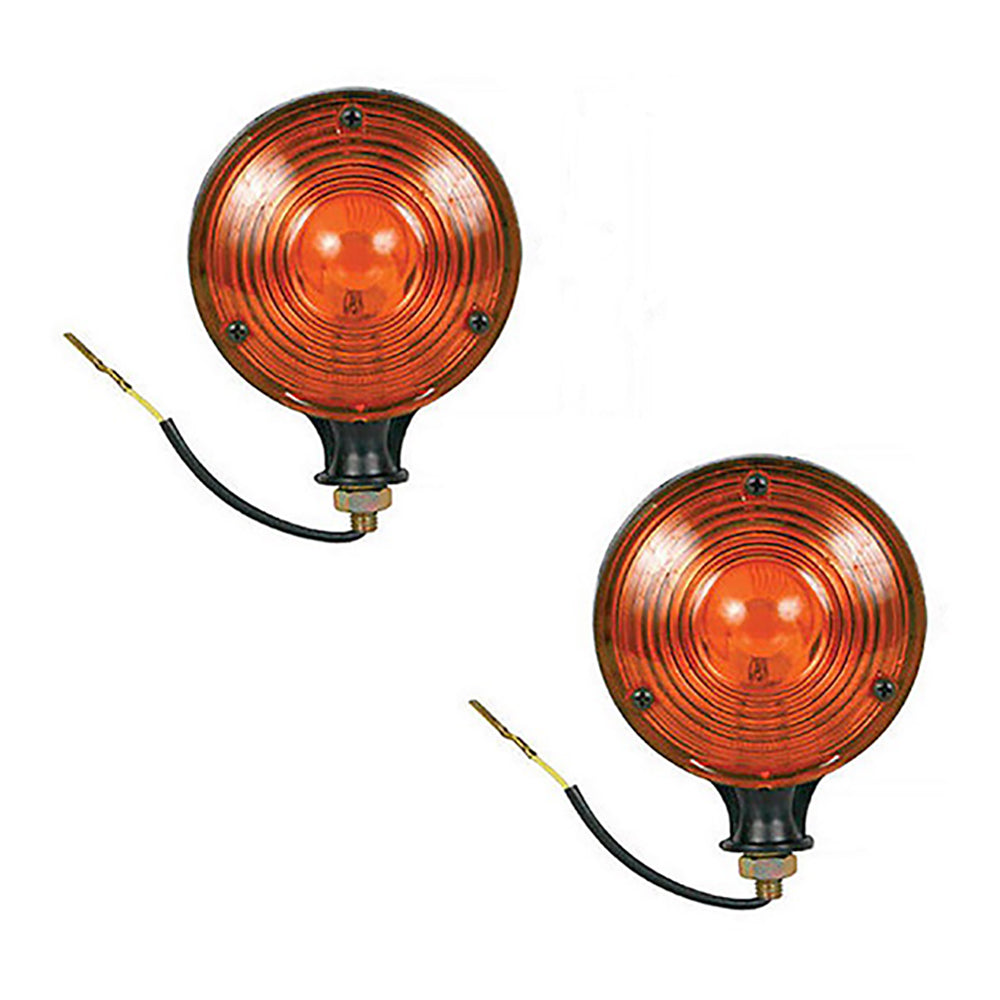 Amber Safety Warning Light Pair 12V Fits Massey Ferguson Tractors & Equipment